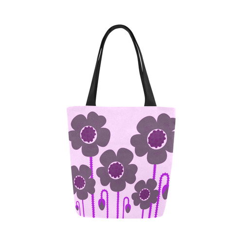 Designers tote canvas Bag with Flowers Canvas Tote Bag (Model 1657)