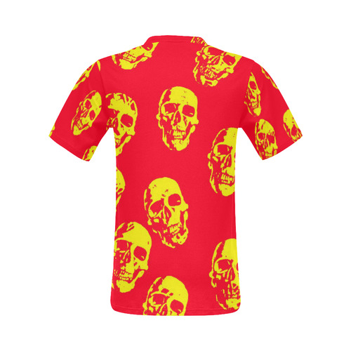 hot skulls, red yellow by JamColors All Over Print T-Shirt for Men (USA Size) (Model T40)