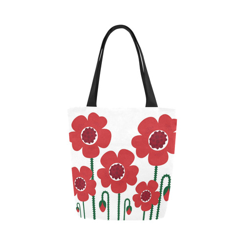 Designers tote canvas Bag with Flowers Canvas Tote Bag (Model 1657)