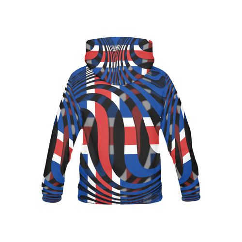 The Flag of Iceland All Over Print Hoodie for Kid (USA Size) (Model H13)