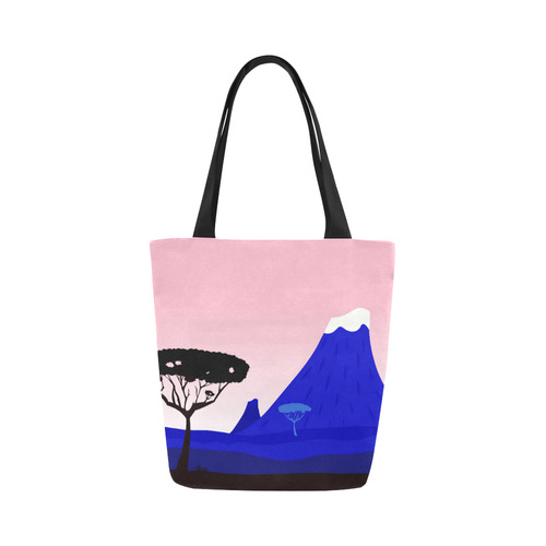 Designers tote bag with Africa painting Canvas Tote Bag (Model 1657)