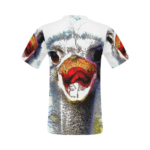 Ostrich_2015_0701_by_JAMColors All Over Print T-Shirt for Men (USA Size) (Model T40)