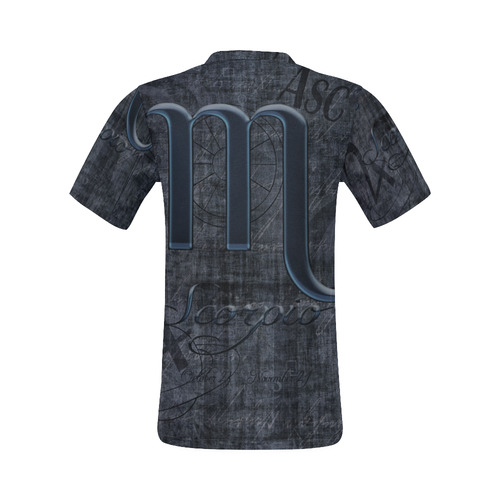 Astrology Zodiac Sign Scorpio in Grunge Style All Over Print T-Shirt for Men (USA Size) (Model T40)