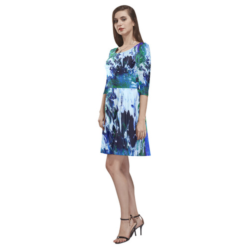 Arctic Moss Tethys Half-Sleeve Skater Dress(Model D20)