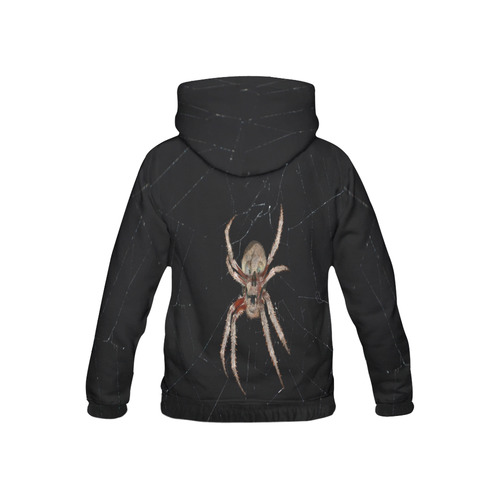 Creepy Living Skull Spider All Over Print Hoodie for Kid (USA Size) (Model H13)
