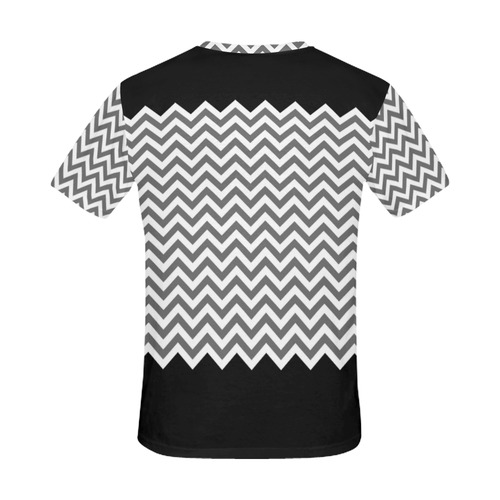 HIPSTER zigzag chevron pattern white All Over Print T-Shirt for Men (USA Size) (Model T40)