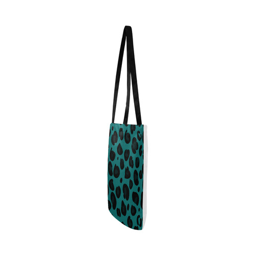 Designers vintage Tiger bag : blue, black dots Reusable Shopping Bag Model 1660 (Two sides)