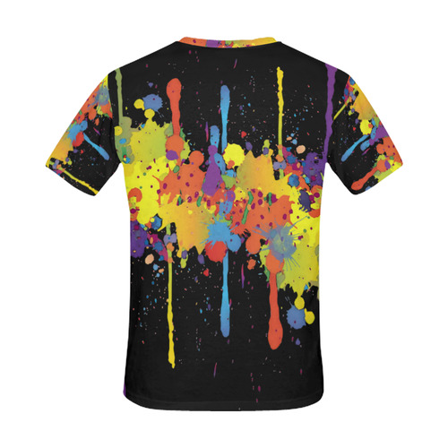 CRAZY multicolored double running SPLASHES All Over Print T-Shirt for Men (USA Size) (Model T40)