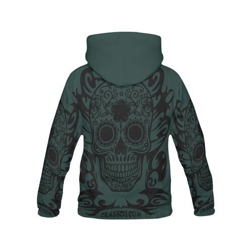 SKULL TRIBAL FOREST WOOD All Over Print Hoodie for Men (USA Size) (Model H13)