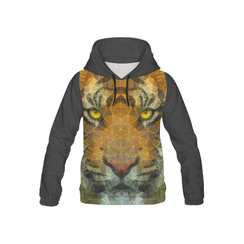 polygon tiger All Over Print Hoodie for Kid (USA Size) (Model H13)