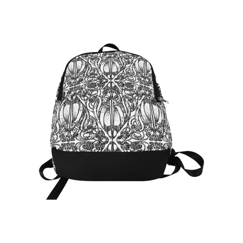 Lace Black Fabric Backpack for Adult (Model 1659)