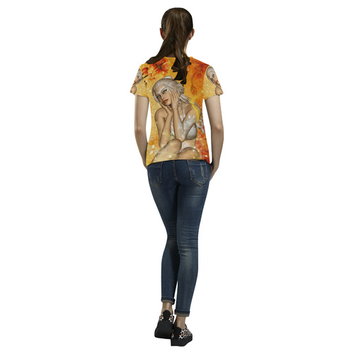 Wonderful fairy All Over Print T-Shirt for Women (USA Size) (Model T40)