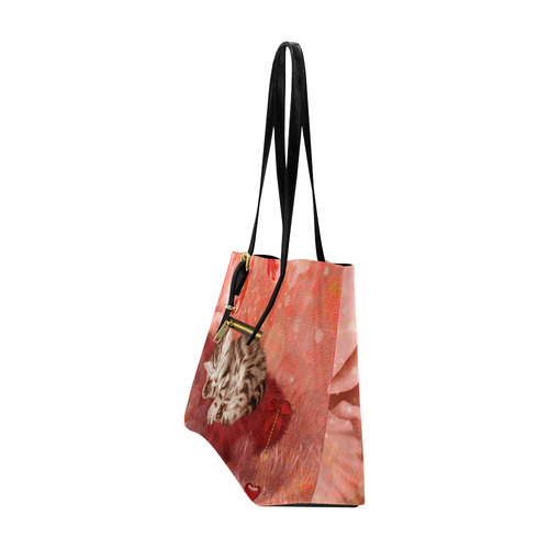 Sweet little sleeping kitten Euramerican Tote Bag/Large (Model 1656)