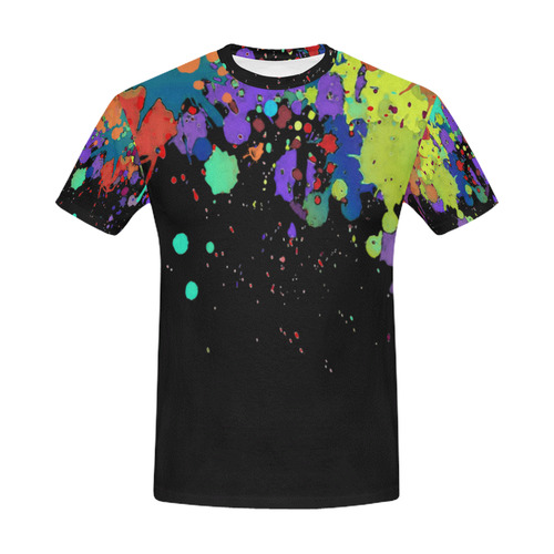 CRAZY multicolored SPLASHES / SPLATTER / SPRINKLE All Over Print T-Shirt for Men (USA Size) (Model T40)