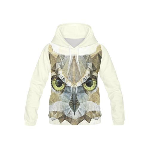 polygon owl All Over Print Hoodie for Kid (USA Size) (Model H13)