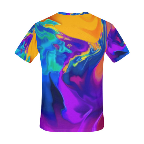 The PERFECT WAVE abstract multicolored All Over Print T-Shirt for Men (USA Size) (Model T40)