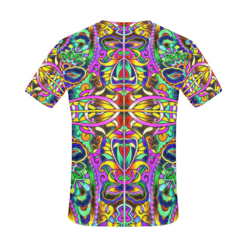 Oriental Ornaments Mosaic multicolored All Over Print T-Shirt for Men (USA Size) (Model T40)