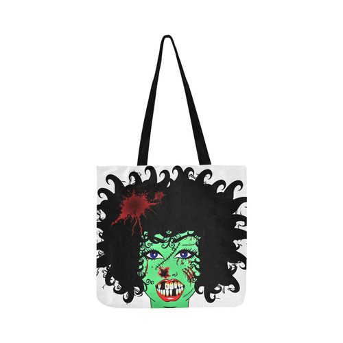 ZinZi the Zombie white Reusable Shopping Bag Model 1660 (Two sides)