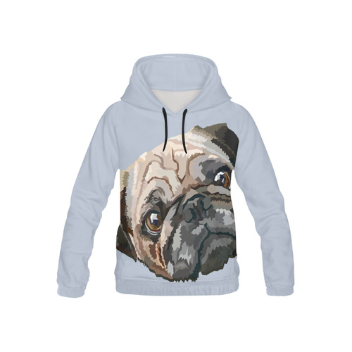 pug love All Over Print Hoodie for Kid (USA Size) (Model H13)