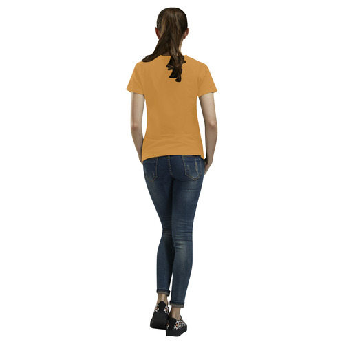 Butterscotch All Over Print T-Shirt for Women (USA Size) (Model T40)