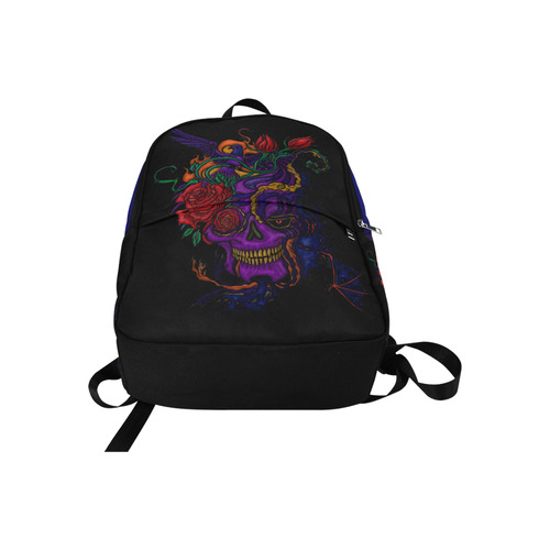 Funny Funky Sugar Skull Fabric Backpack for Adult (Model 1659)