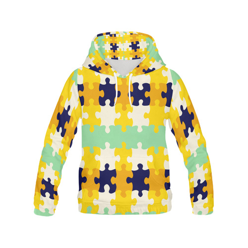 Puzzle pieces All Over Print Hoodie for Men (USA Size) (Model H13)