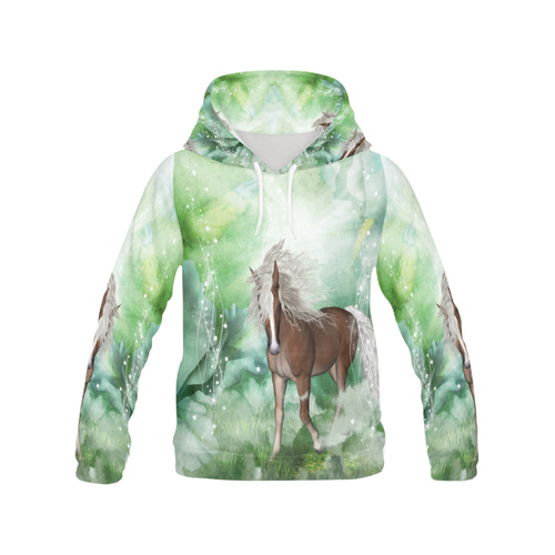 Horse in a fantasy world All Over Print Hoodie for Women (USA Size) (Model H13)
