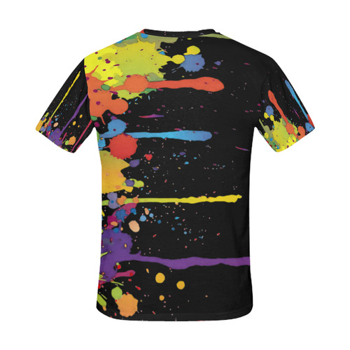 Crazy multicolored running SPLASHES All Over Print T-Shirt for Men (USA Size) (Model T40)
