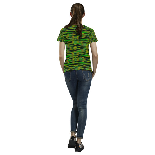Just Tulips All Over Print T-Shirt for Women (USA Size) (Model T40)