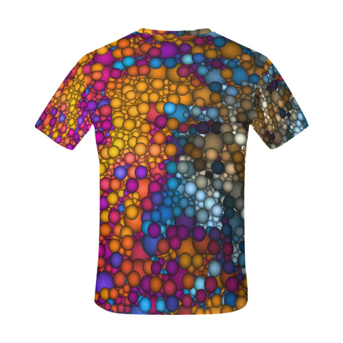 Dotted Gradients Chaos Pattern multicolored All Over Print T-Shirt for Men (USA Size) (Model T40)