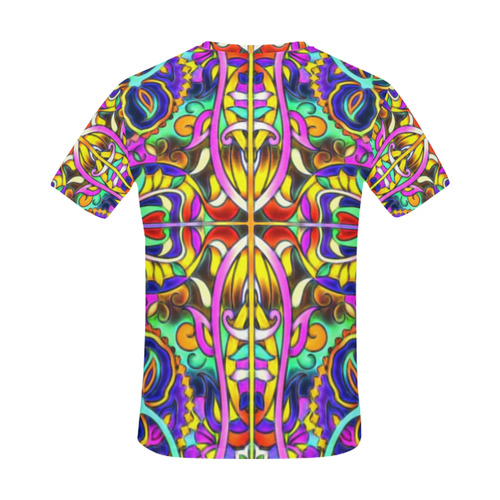 Oriental Ornaments Mosaic multicolored All Over Print T-Shirt for Men (USA Size) (Model T40)
