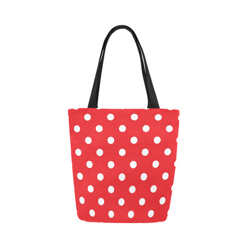 DESIGNERS bag with Dots / Grey and white edition Canvas Tote Bag (Model 1657)