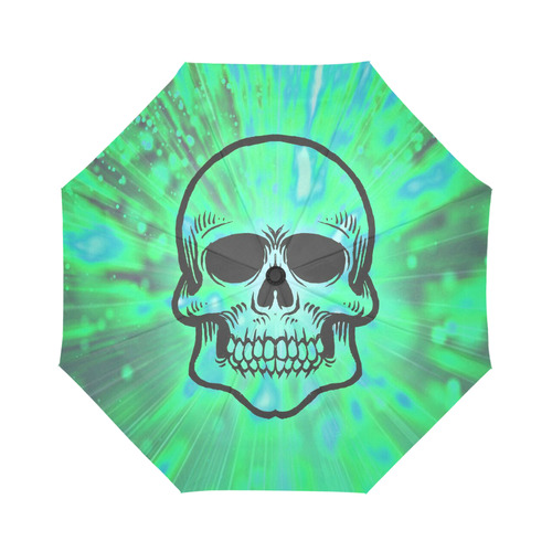 color bursting skull D Auto-Foldable Umbrella (Model U04)