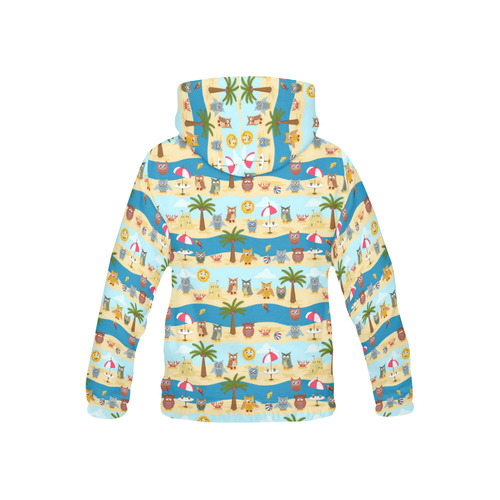 summer owls All Over Print Hoodie for Kid (USA Size) (Model H13)