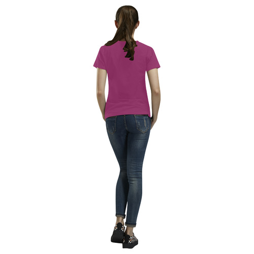 Festival Fuchsia All Over Print T-Shirt for Women (USA Size) (Model T40)