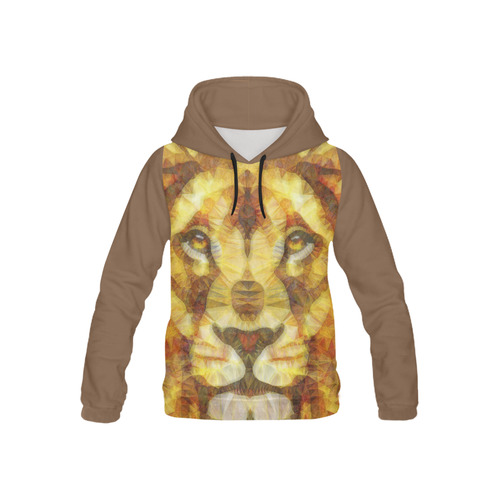 lion All Over Print Hoodie for Kid (USA Size) (Model H13)