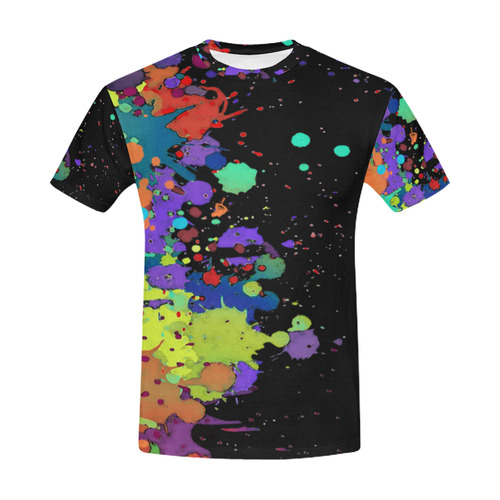 CRAZY multicolored SPLASHES / SPLATTER / SPRINKLE All Over Print T-Shirt for Men (USA Size) (Model T40)