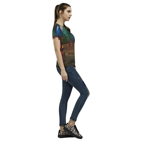 Zombie Disco Dance All Over Print T-Shirt for Women (USA Size) (Model T40)