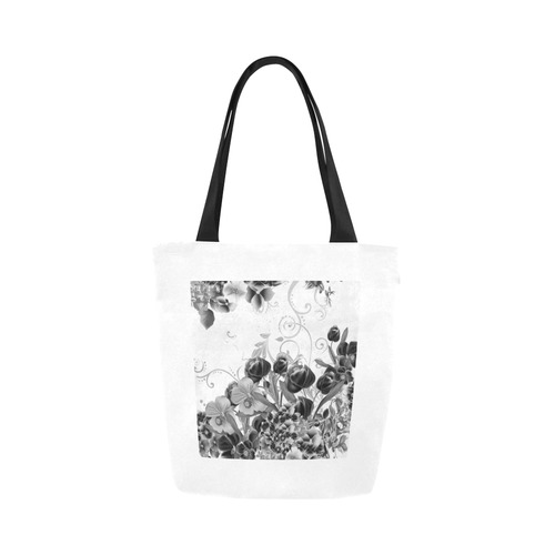 Designers tote bag with Romance folk flowers Canvas Tote Bag (Model 1657)