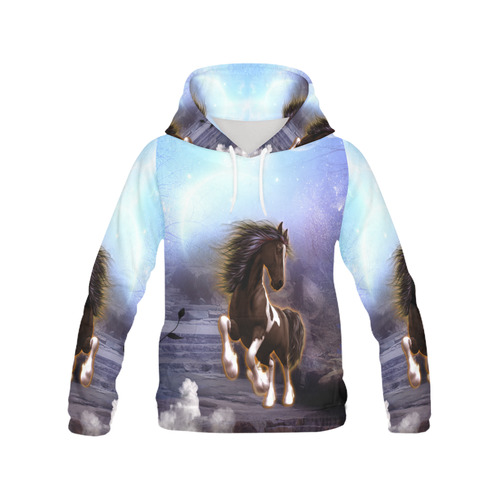 Wonderful horse All Over Print Hoodie for Women (USA Size) (Model H13)
