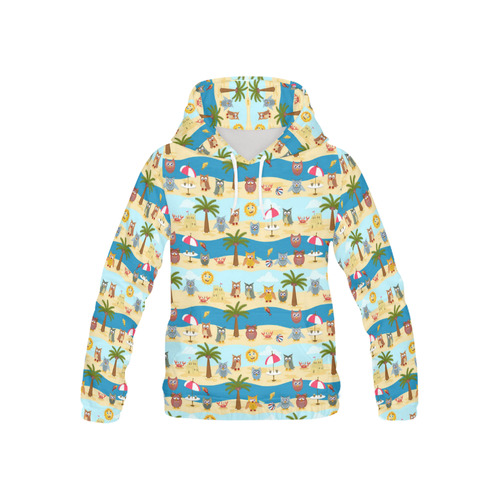 summer owls All Over Print Hoodie for Kid (USA Size) (Model H13)