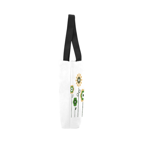 Designers bag with Folk flowers green Canvas Tote Bag (Model 1657)