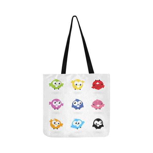 Designers tote bag with Colorful Birds Reusable Shopping Bag Model 1660 (Two sides)