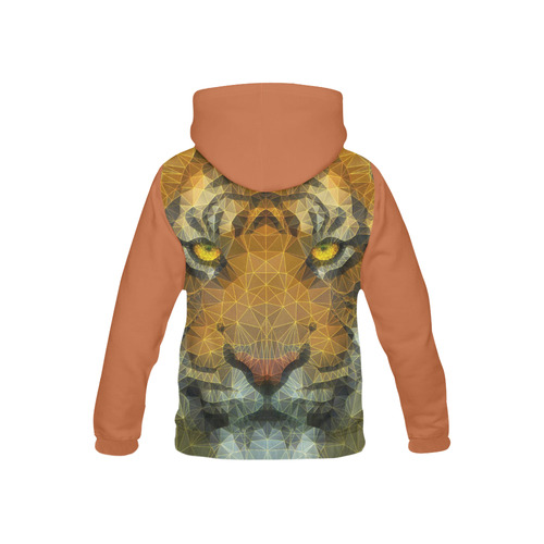 polygon tiger All Over Print Hoodie for Kid (USA Size) (Model H13)