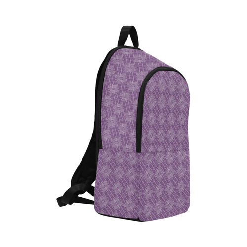 Lilac Jacuard Fabric Backpack for Adult (Model 1659)