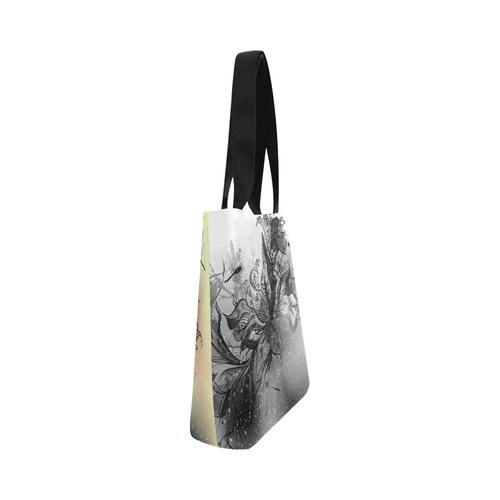 Designers bag with Water lilies Canvas Tote Bag (Model 1657)