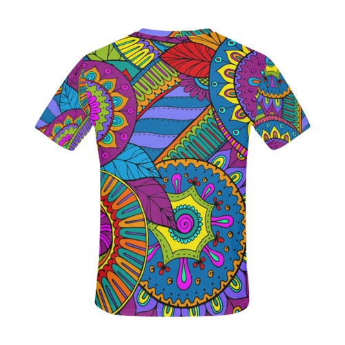 Pop Art PAISLEY Ornaments Pattern multicolored All Over Print T-Shirt for Men (USA Size) (Model T40)