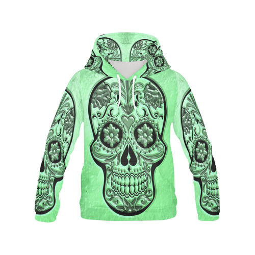 Skull20170484_by_JAMColors All Over Print Hoodie for Women (USA Size) (Model H13)