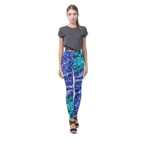 Aqua Life criss cross Cassandra Women's Leggings (Model L01)