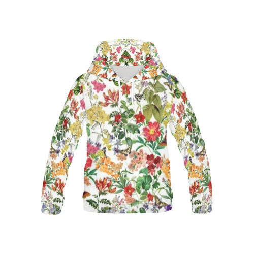 FLOWER2 All Over Print Hoodie for Kid (USA Size) (Model H13)